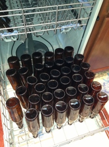 Bottles in dishwaster